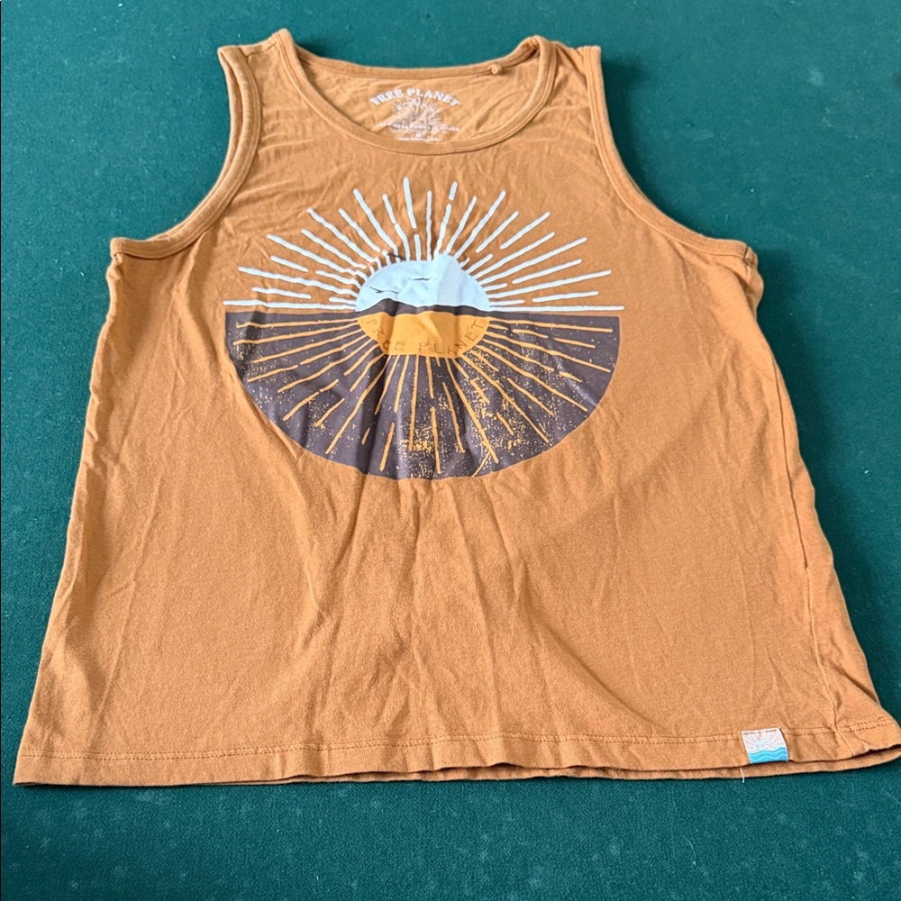 Free Planet Brown Sunburst‎ Tank Top. CAJA # 2